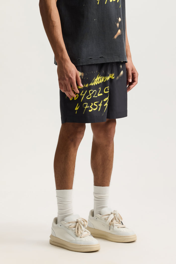 Sequence All Around Shorts with elastic waistband, digital print, available in sizes XS to 3XL.