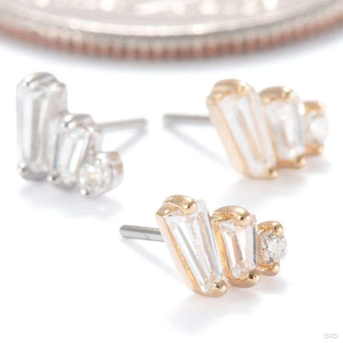 Sequence Press-fit End in Gold from Ember Body Jewelry in assorted materials