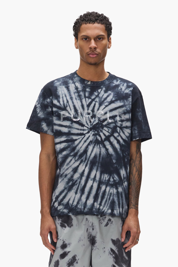 Sequin Tie Dye Tee in regular fit crafted from 100% cotton with textured jersey design.