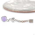 Short & Sweet Press-fit End in 14k White Gold with Lilac Enamel from Pupil Hall