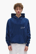 Signature Hoodie, oversized fit, mid weight fleece, faded wash, kangaroo pocket, 100% cotton.