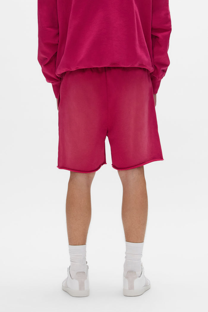Signature Short Regular Fit Midweight Fleece with Elastic Waistband and Faded Wash