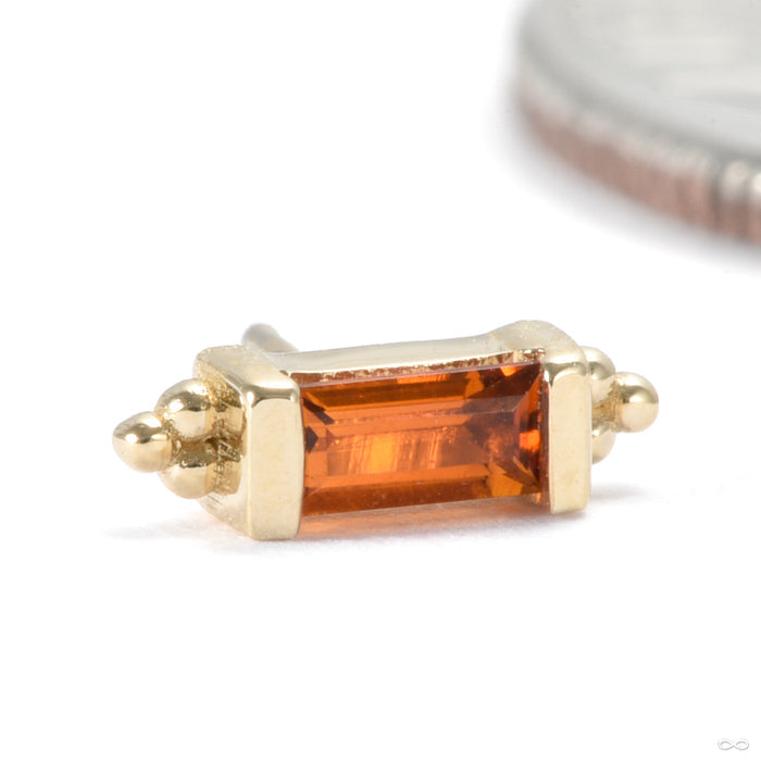 Siva Press-fit End in Gold from BVLA with madeira topaz