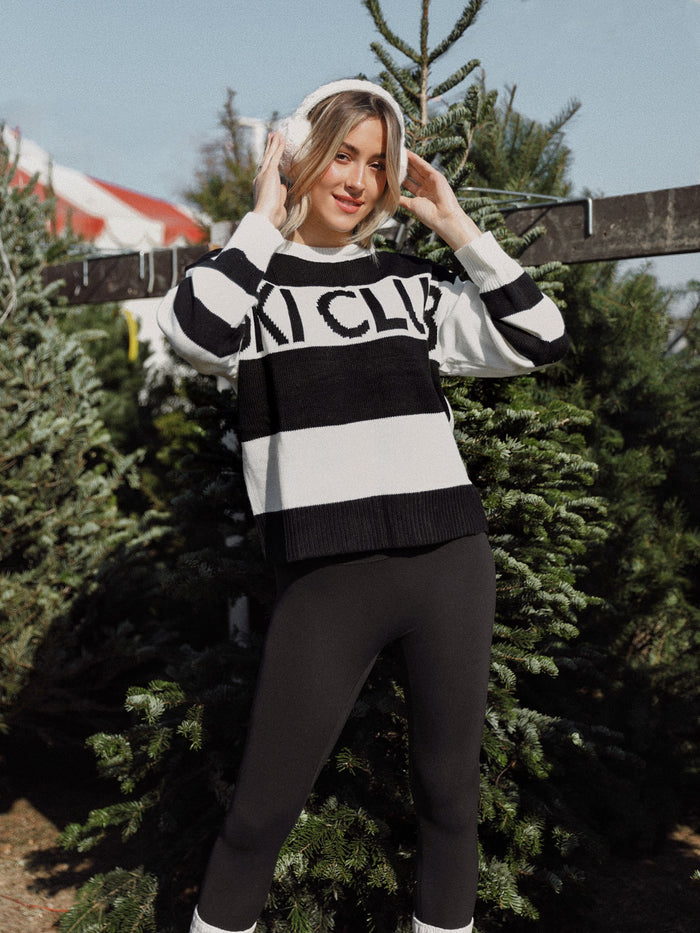 Ski Club Crew Neck Sweater - Final Sale - Stitch And Feather