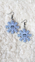 Skull Snowflakes Alternative Christmas Acrylic Earrings