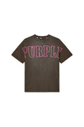 Slab Outline Tee in black with raised matte silicone and distressing details.