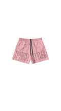 Slab Wordmark Swim Short with elastic waistband and flat drawcord, regular fit, 100% polyester