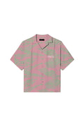 Slab Wordmark Tropical Camo Shirt in relaxed fit with all over digital print and screen print design.