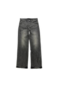 Slim Straight Cut Out Denim with cut out detail on back legs and 5 pocket style.