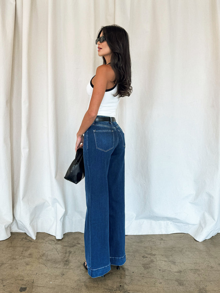 Slow Days Wide Leg Jeans - Stitch And Feather