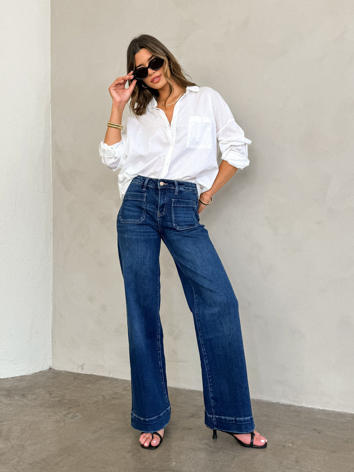 Slow Days Wide Leg Jeans - Stitch And Feather