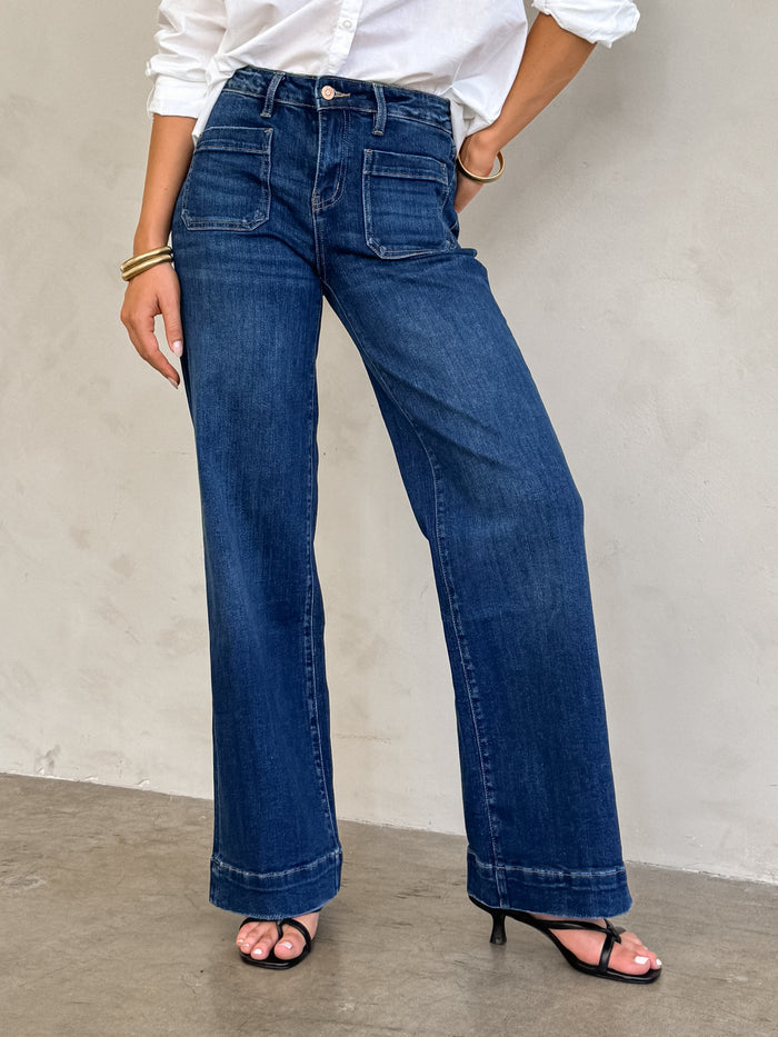 Slow Days Wide Leg Jeans - Stitch And Feather