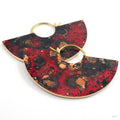 Small Equinox with Ruby Red Oxidized Face from Quetzalli stacked view