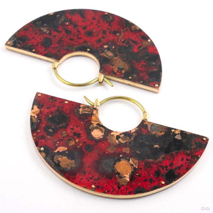 Small Equinox with Ruby Red Oxidized Face from Quetzalli