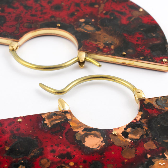 Small Equinox with Ruby Red Oxidized Face from Quetzalli open view