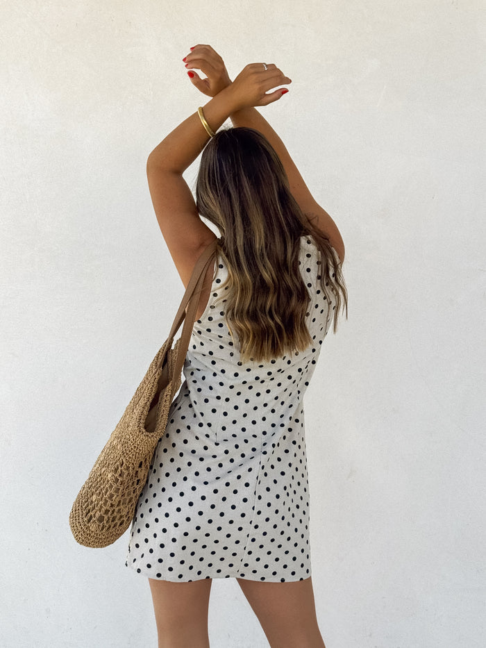 Soft Spot Linen Mini Dress - Stitch And Feather