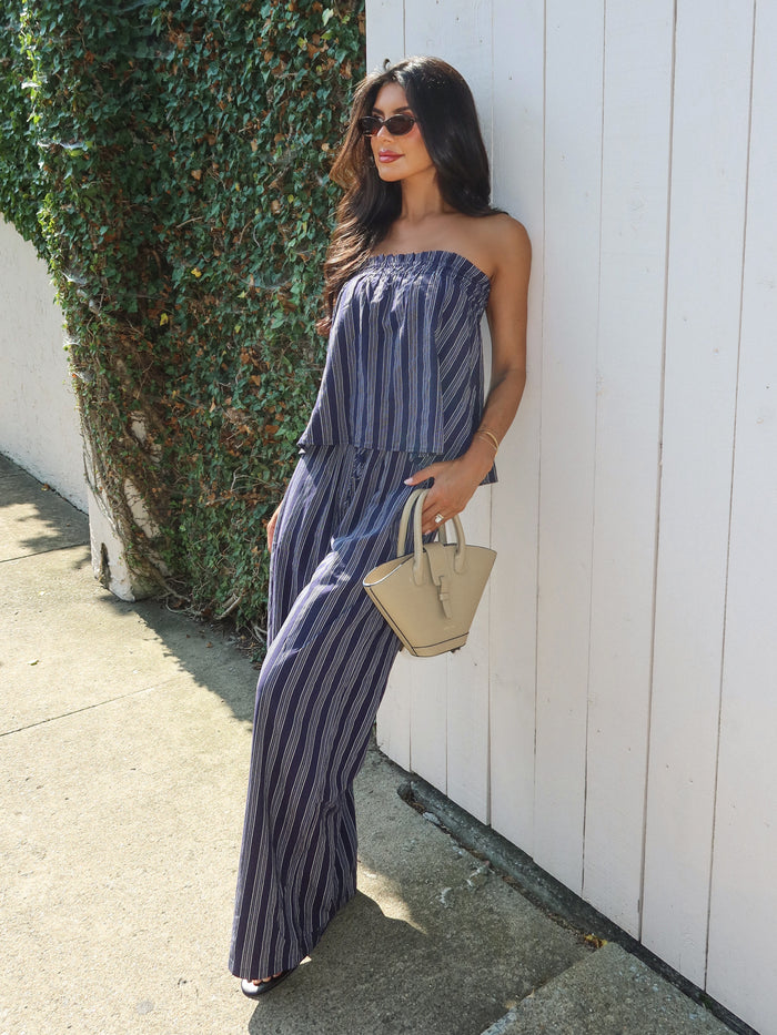 Solana Stripe Linen Pants - Stitch And Feather