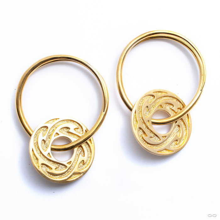 Solar Hoops from Diablo Organics in brass