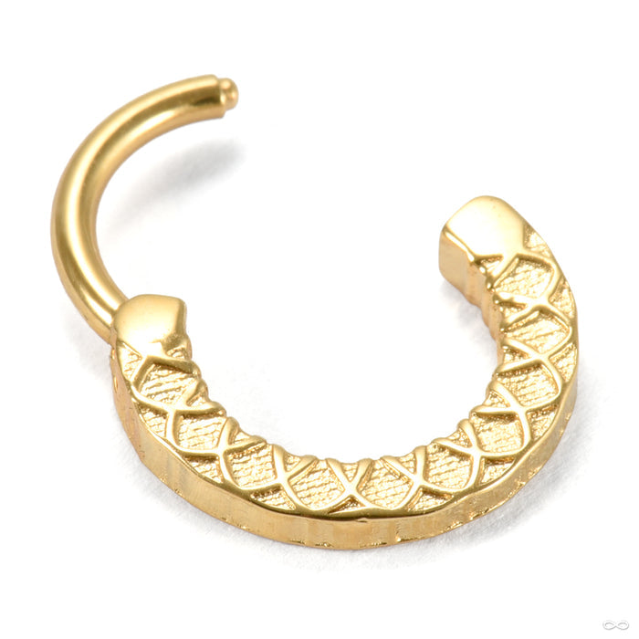 Solare Clicker from Tether Jewelry in yellow gold