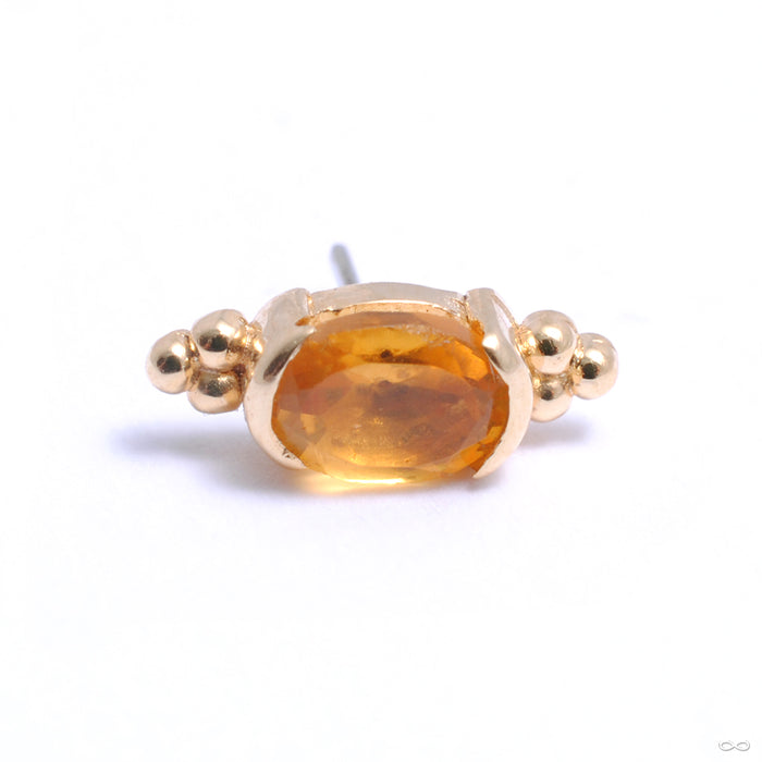 14k Yellow Gold / Orange Sapphire