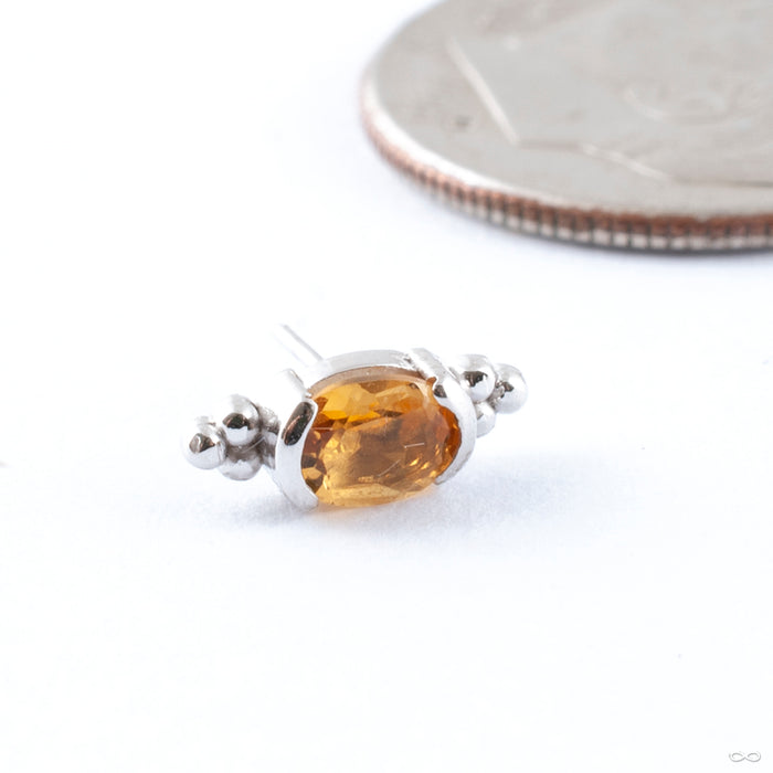 Sonnet Press-fit End in Gold from Quetzalli with yellow sapphire