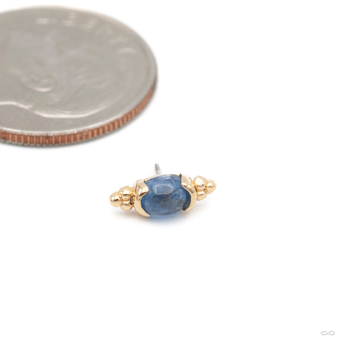 14k Yellow Gold / Blue Sapphire Cabochon