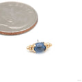 14k Yellow Gold / Blue Sapphire Cabochon