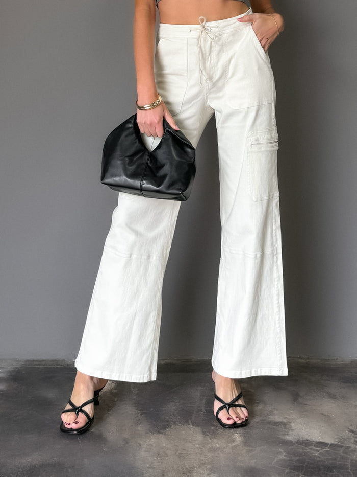 Sorrento Cargo Pants in Ecru - Stitch And Feather