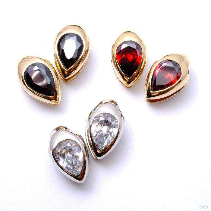 Spade Weights with CZs from Diablo Organics in assorted stones