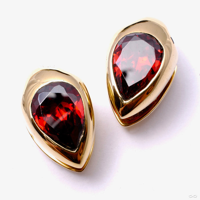 Spade Weights with CZs from Diablo Organics with Red CZs