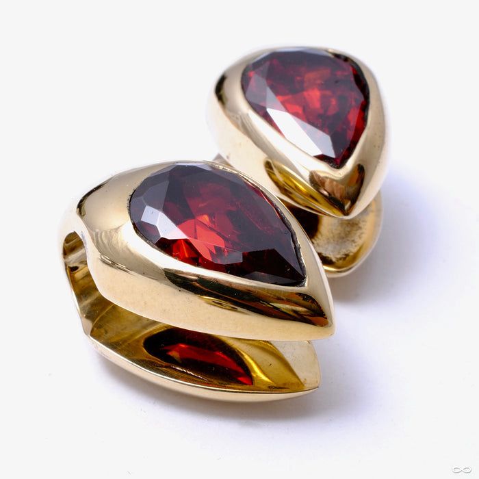 Spade Weights with CZs from Diablo Organics with Red CZs