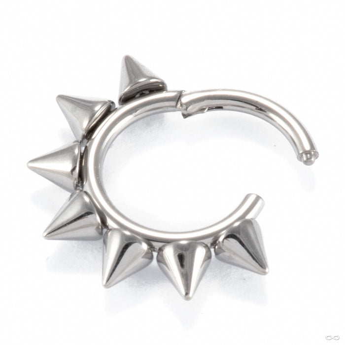 Stabby Punk Clicker in Titanium from Diablo Organics open detail