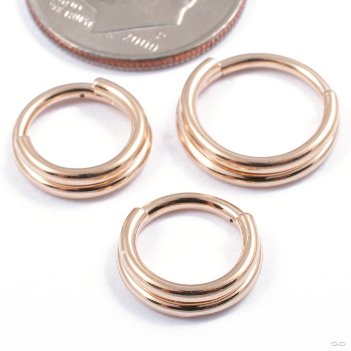 Stacked Clicker in Gold from Zadamer Jewelry in various sizes