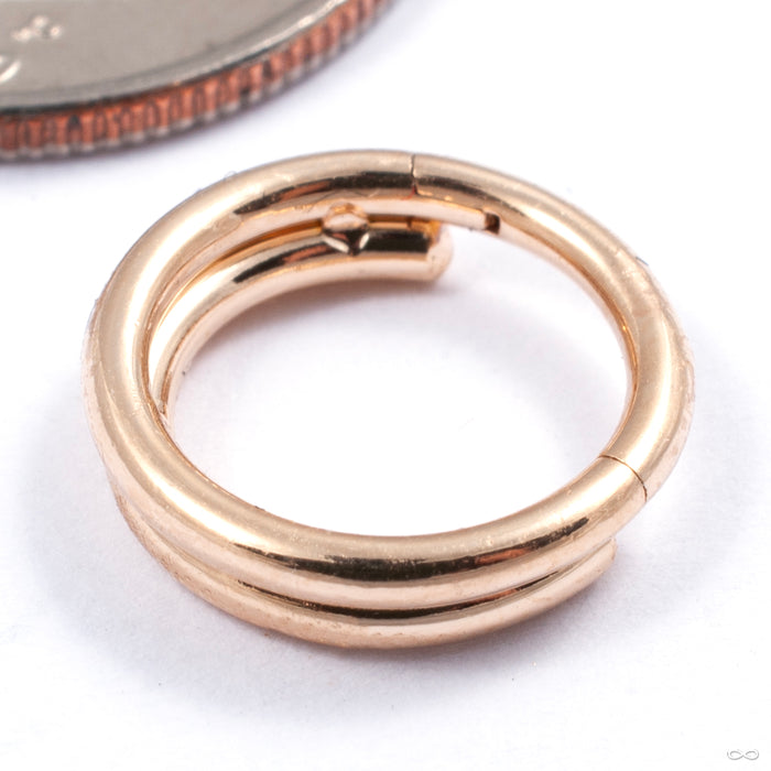 Stacked Clicker in Gold from Zadamer Jewelry back view in yellow gold