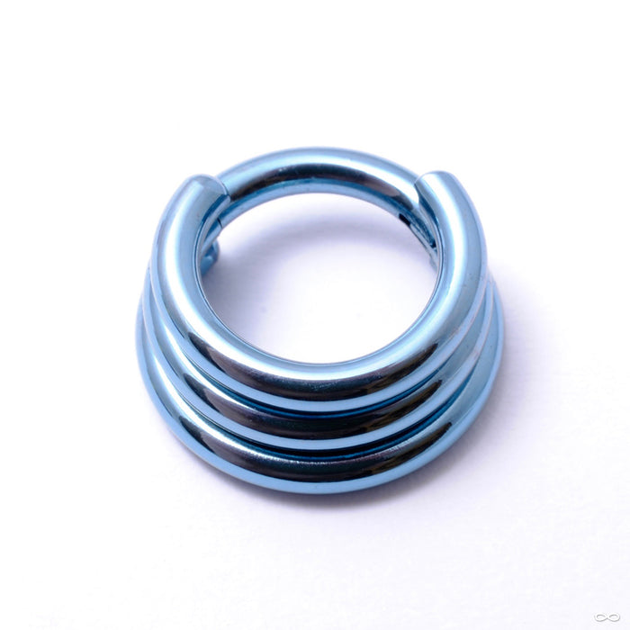 14g 5/16" / Light Blue / Triple Stacked