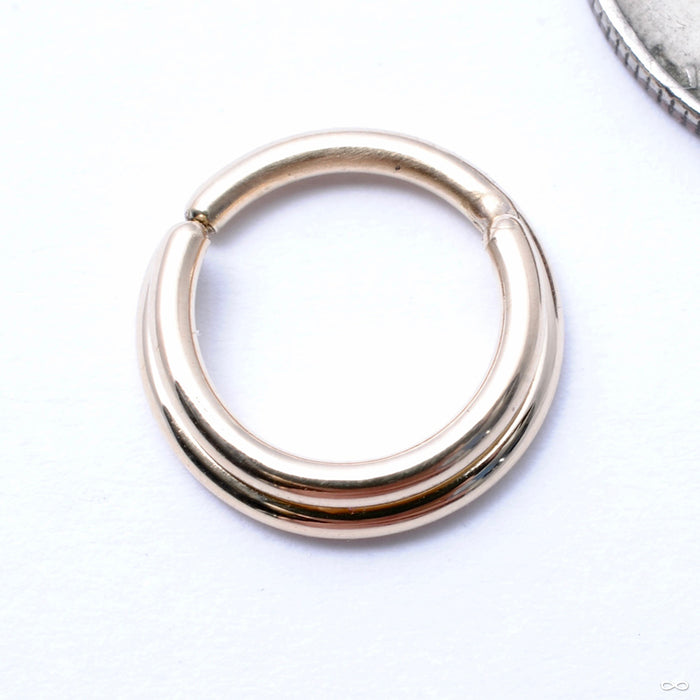 Stacked Seam Ring in Gold from Zadamer Jewelry in 14k Yellow Gold