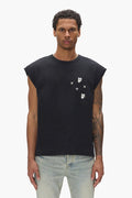 Star Monogram Tank Top in oversized fit with Tuff Tushed embroidery, made of 100% cotton.