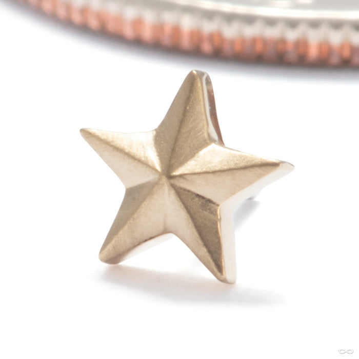 Star Press-fit End in 14k Yellow Gold from Tether Jewelry