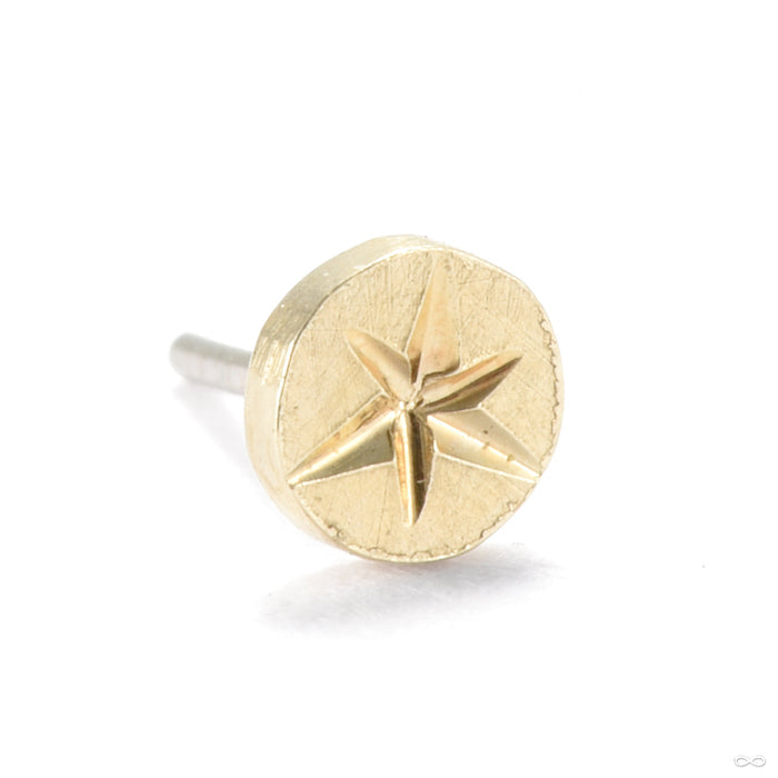 Starburst Disk Press-fit End in Gold from Origins Handmade in yellow gold