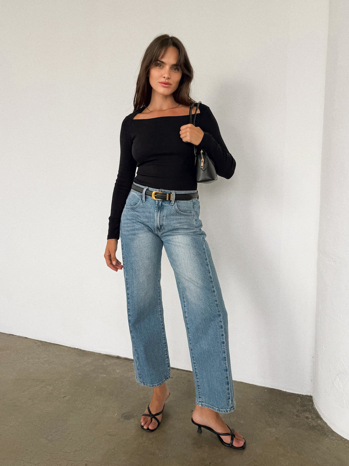 Stasia Knit Top in Black - Stitch And Feather