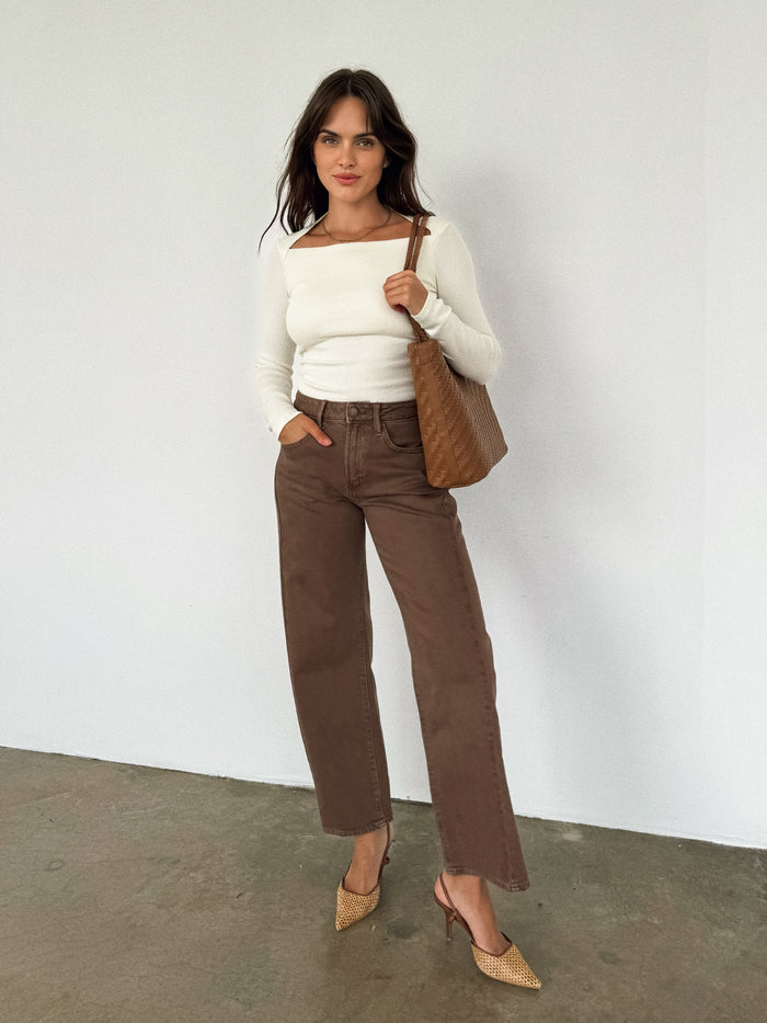 Stasia Knit Top in Ivory - Stitch And Feather