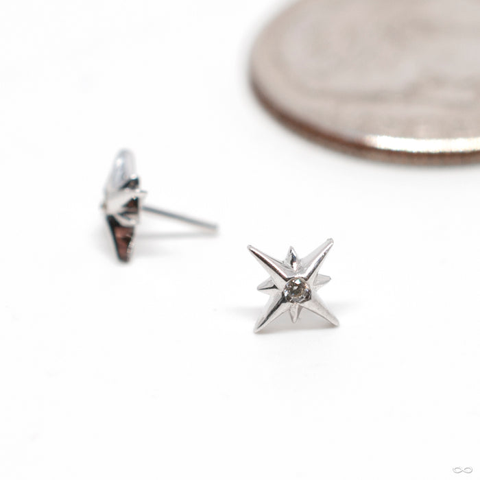 Stella Press-fit End in Gold from Junipurr Jewelry in white gold