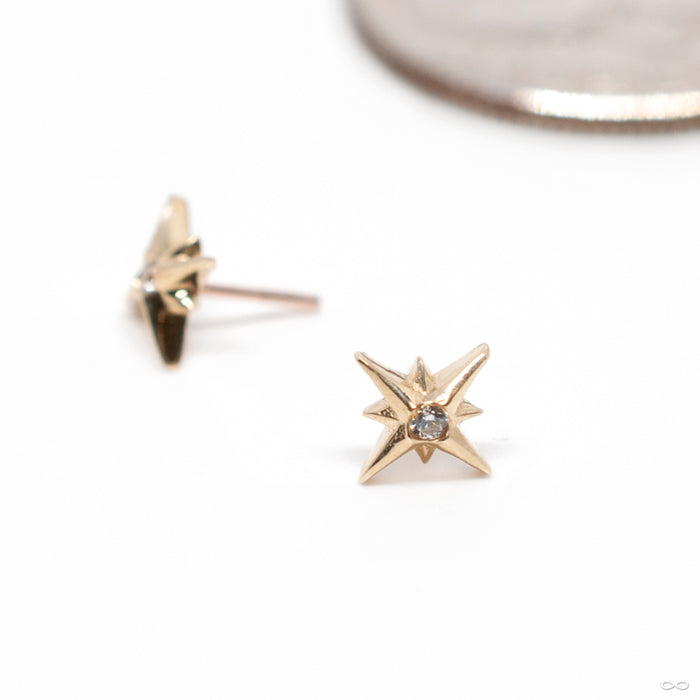 Stella Press-fit End in Gold from Junipurr Jewelry in yellow gold