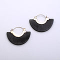 Stellar Half Plate Earrings from Tawapa with ebony