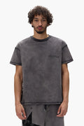 Stencil Wordmark Tee in brown, 100% cotton with a regular fit and textured jersey.
