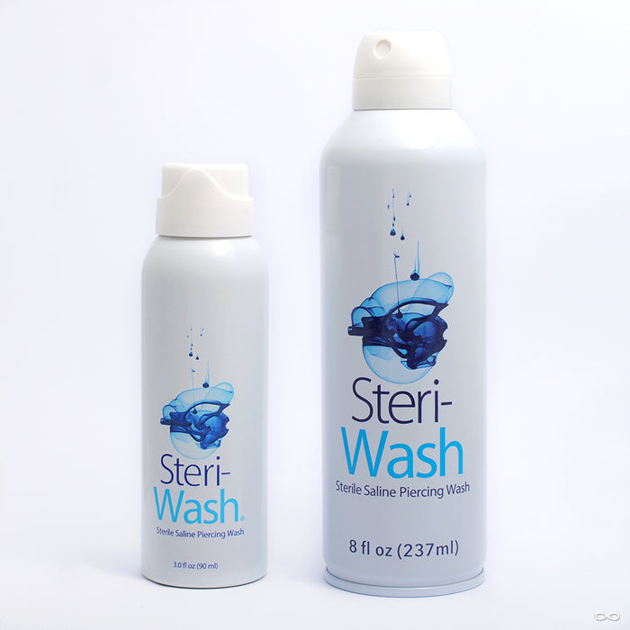 Steri-Wash Saline Piercing Wash size comparison