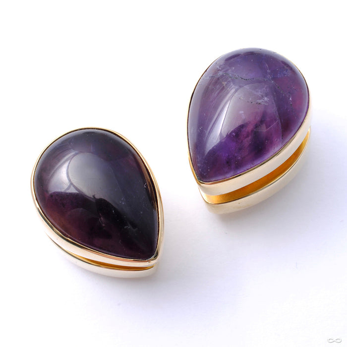 5/8" (16mm) / Brass / Amethyst