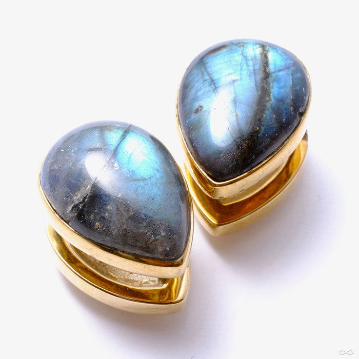 5/8" (16mm) / Brass / Labradorite