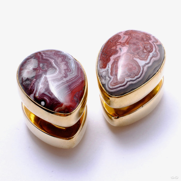 3/4" (19mm) / Brass / Laguna Agate