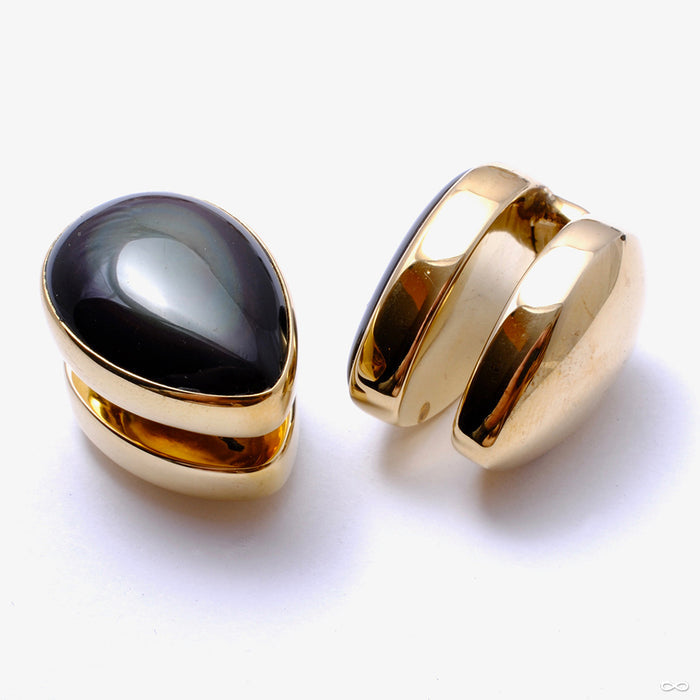 3/4" (19mm) / Brass / Rainbow Obsidian